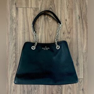 Kate Spade - Shoulder bag - Black leather with gold chain